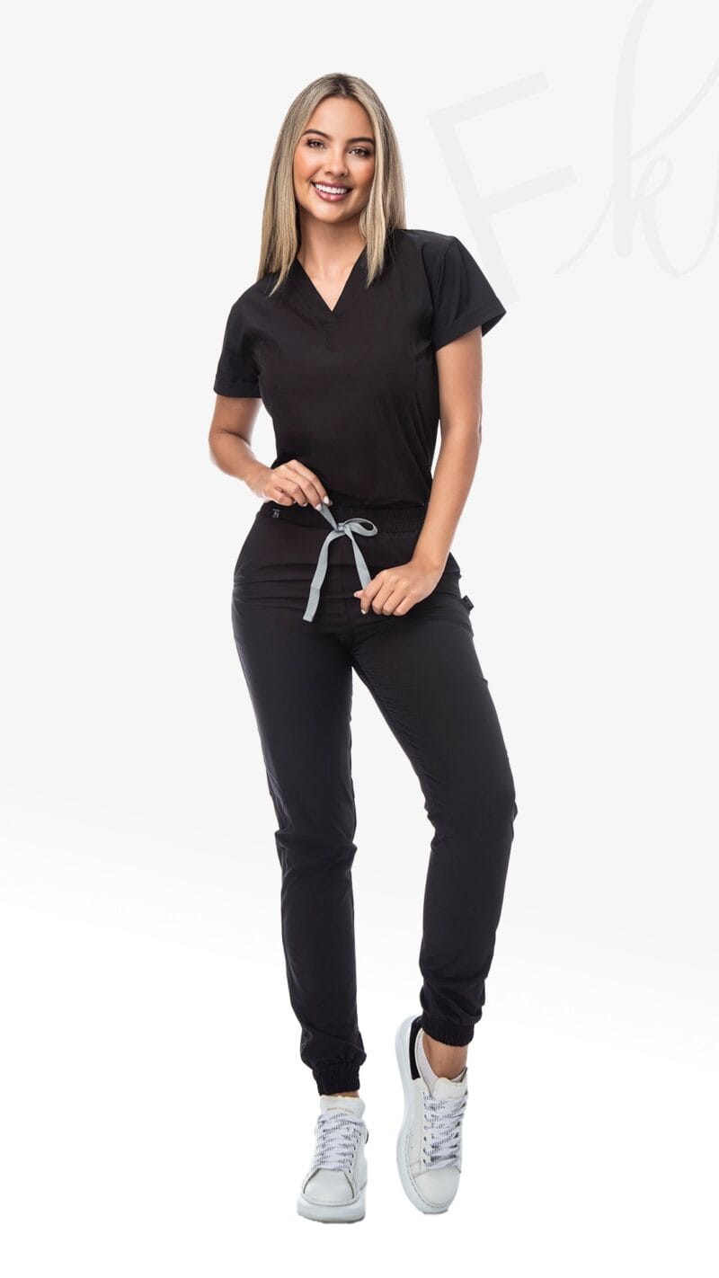 Scrub Light Antifluido Negro Mujer