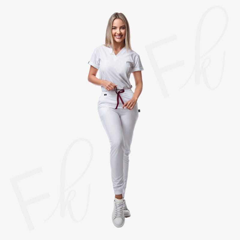 Scrub Pro Lite Antifluidos White Mujer