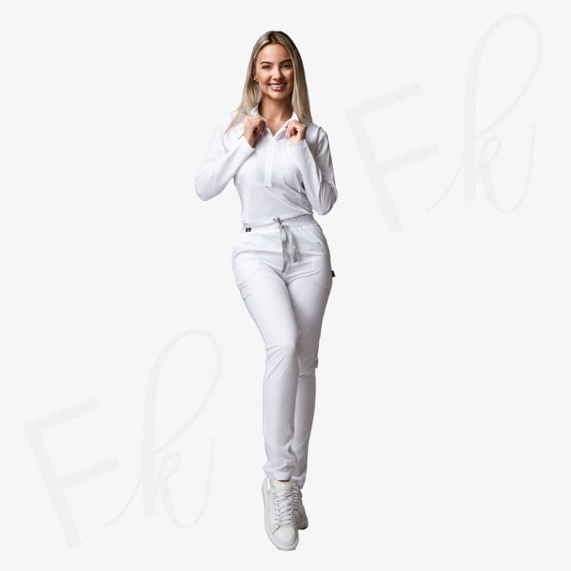 Scrub Elite Blanco Mujer