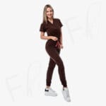 Scrub Clásico Light Antifluidos Mocca Mujer