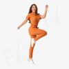 Scrub Multi Pocket Light Sunset Orange Mujer