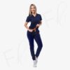 Scrub Pro Lite Antifluidos Azul Marino Mujer